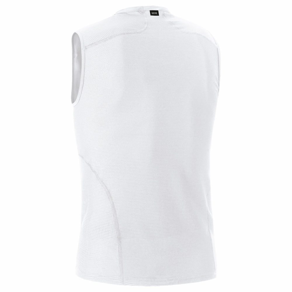 Men M Base Layer Sleeveless Shirt - White