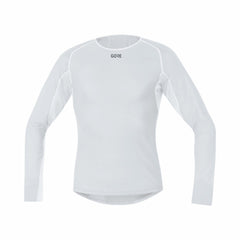 Men M WINDSTOPPER® Base Layer Thermo Long Sleeve Shirt - Light Grey/White