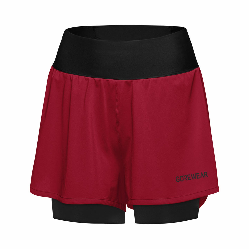 Women CONCURVE 3” 2in1 Shorts - Utility Red/Black