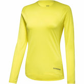 Women Everyday Long Sleeve Shirt - Washed Neon Yellow