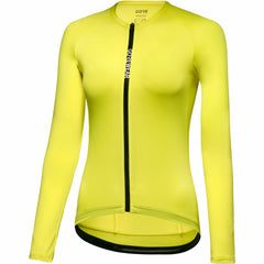 Women SPINSHIFT Long Sleeve Jersey - Washed Neon Yellow