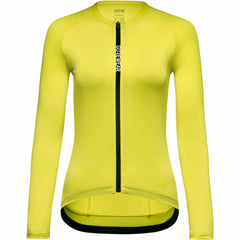 Women SPINSHIFT Long Sleeve Jersey - Washed Neon Yellow