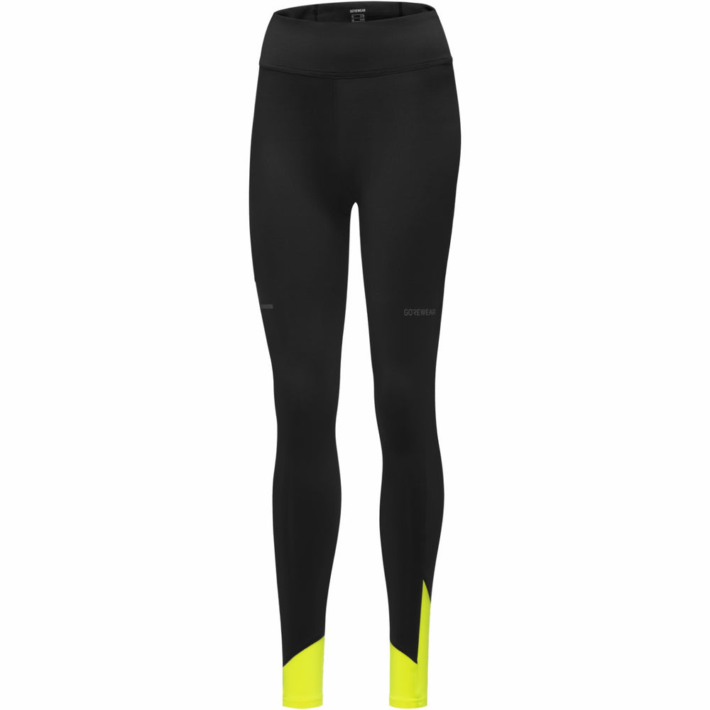 Women CONCURVE Thermo Tights - Black/Neon Yellow