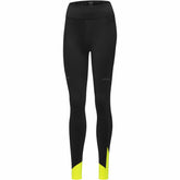 Women CONCURVE Thermo Tights - Black/Neon Yellow