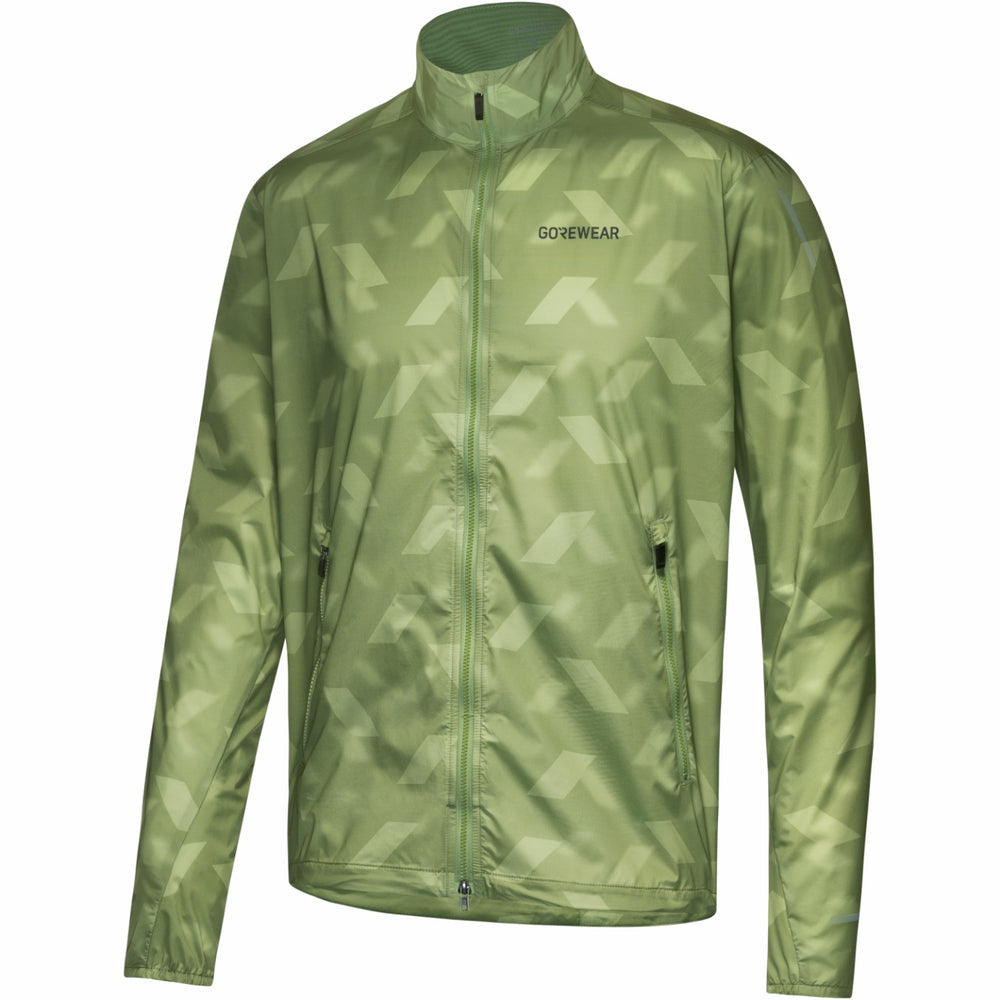 Men CONCURVE 3D Graphic Windbreaker - Engine Green