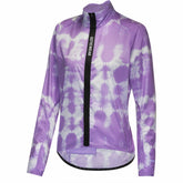 Women SPINSHIFT Shibori Windbreaker - Scrub Purple/White