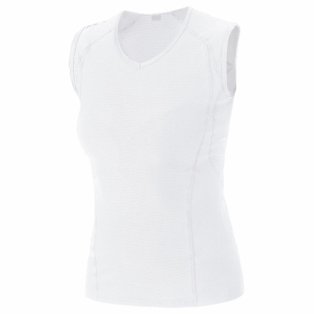 Women M Women Base Layer Sleeveless Shirt - White