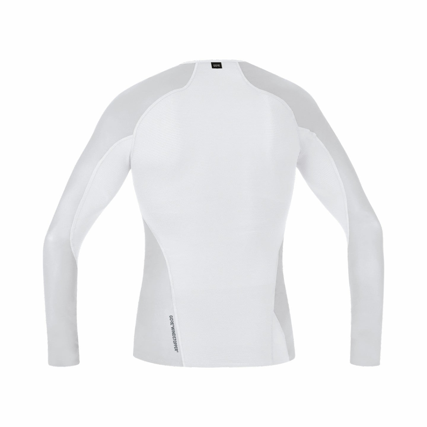 Men M WINDSTOPPER® Base Layer Long Sleeve Shirt - Light Grey/White