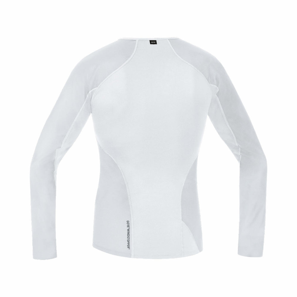 Men M WINDSTOPPER® Base Layer Thermo Long Sleeve Shirt - Light Grey/White