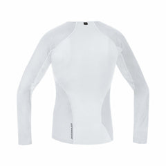 Men M WINDSTOPPER® Base Layer Thermo Long Sleeve Shirt - Light Grey/White