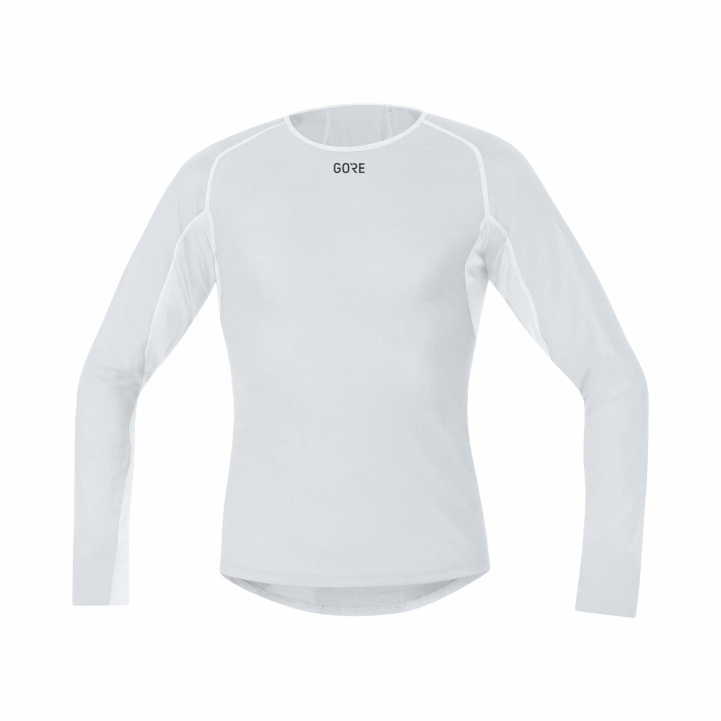 Men M WINDSTOPPER® Base Layer Thermo Long Sleeve Shirt - Light Grey/White