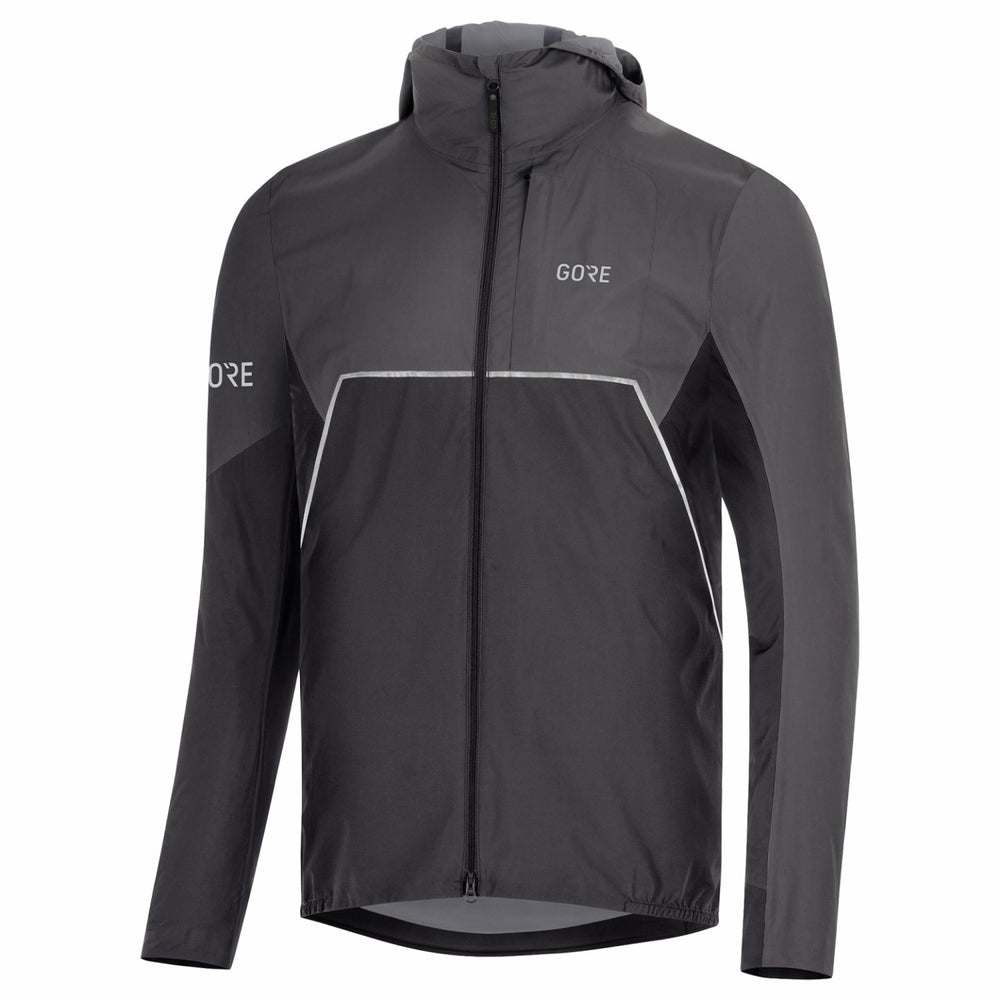 Men R7 Partial GORE-TEX INFINIUM™ Hooded Jacket - Black/Terra Grey