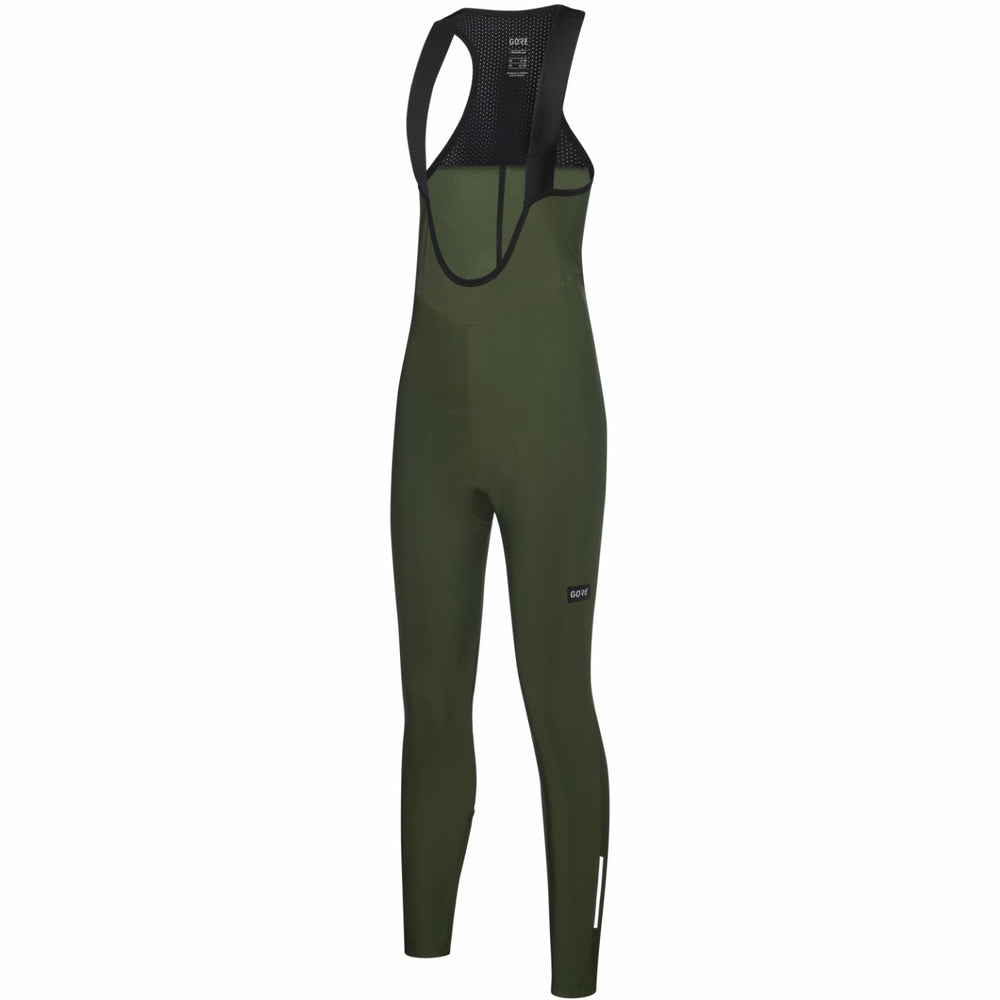 Women Progress Thermo Bib Tights+ - Utility Green