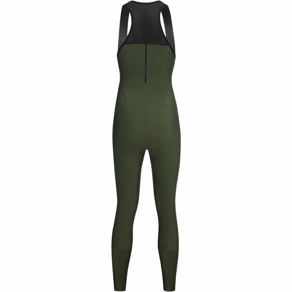 Women Progress Thermo Bib Tights+ - Utility Green