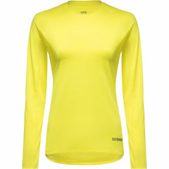 Women Everyday Long Sleeve Shirt - Washed Neon Yellow