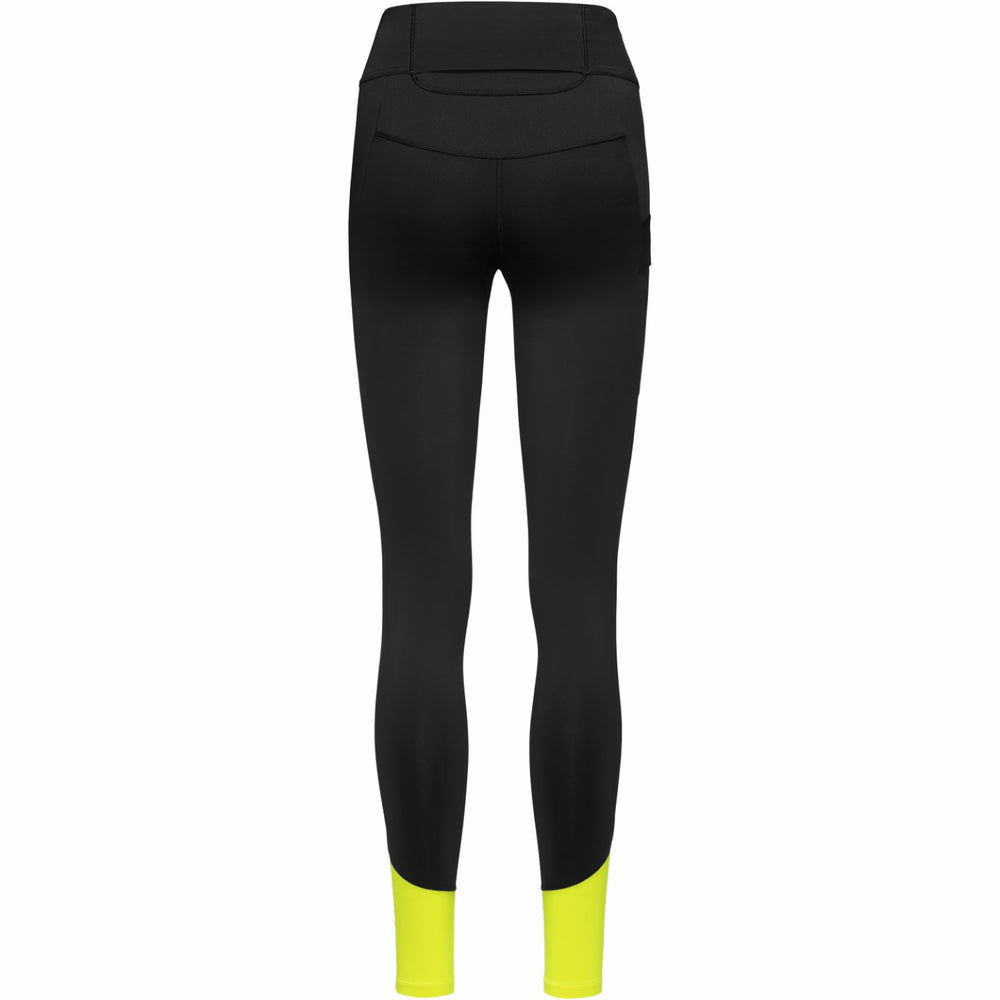 Women CONCURVE Thermo Tights - Black/Neon Yellow