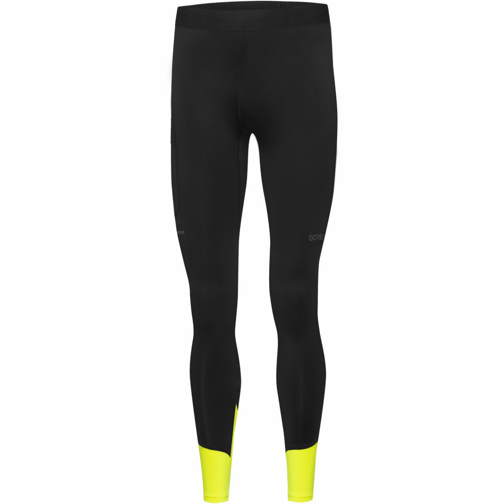 Men CONCURVE Thermo Tights - Black/Neon Yellow