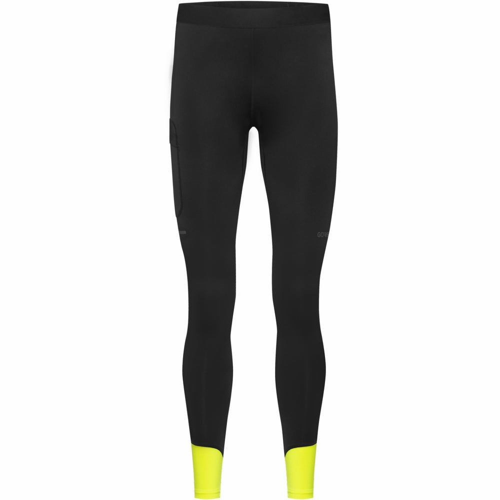 Men CONCURVE Thermo Tights - Black/Neon Yellow