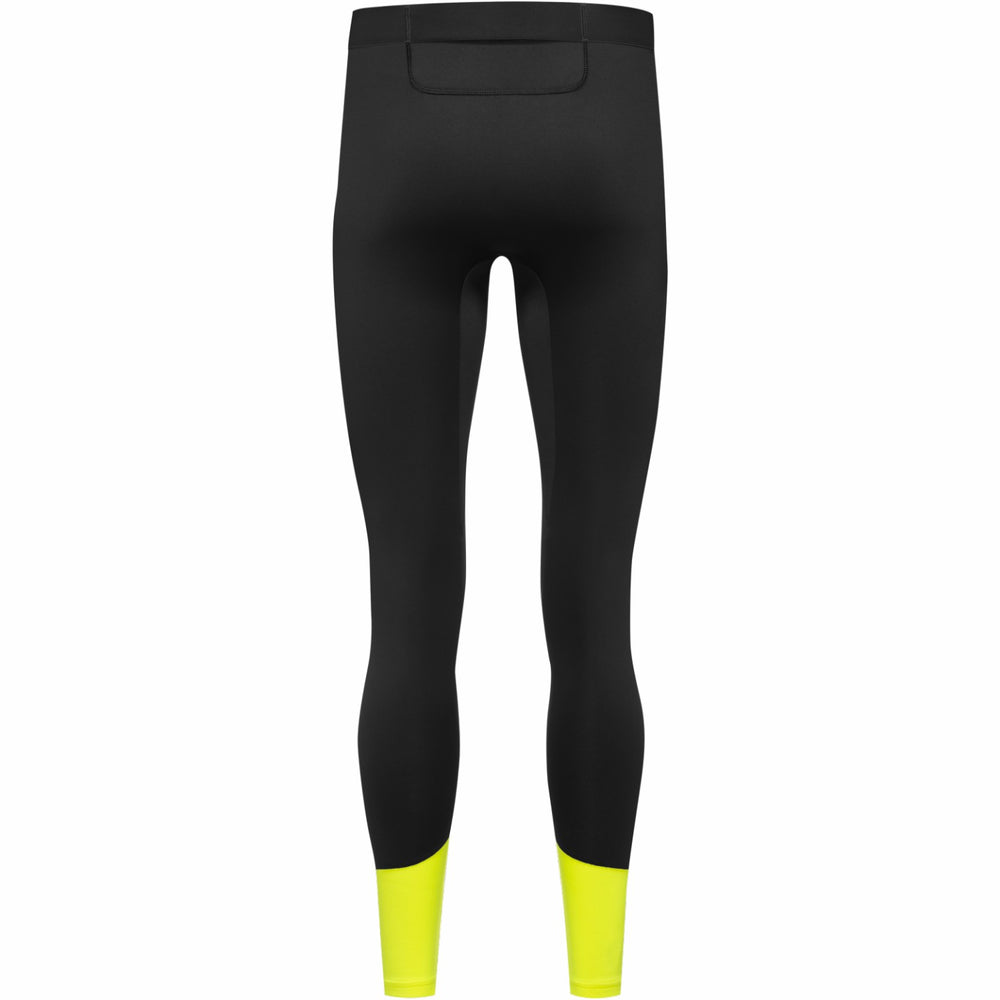 Men CONCURVE Thermo Tights - Black/Neon Yellow