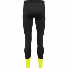 Men CONCURVE Thermo Tights - Black/Neon Yellow