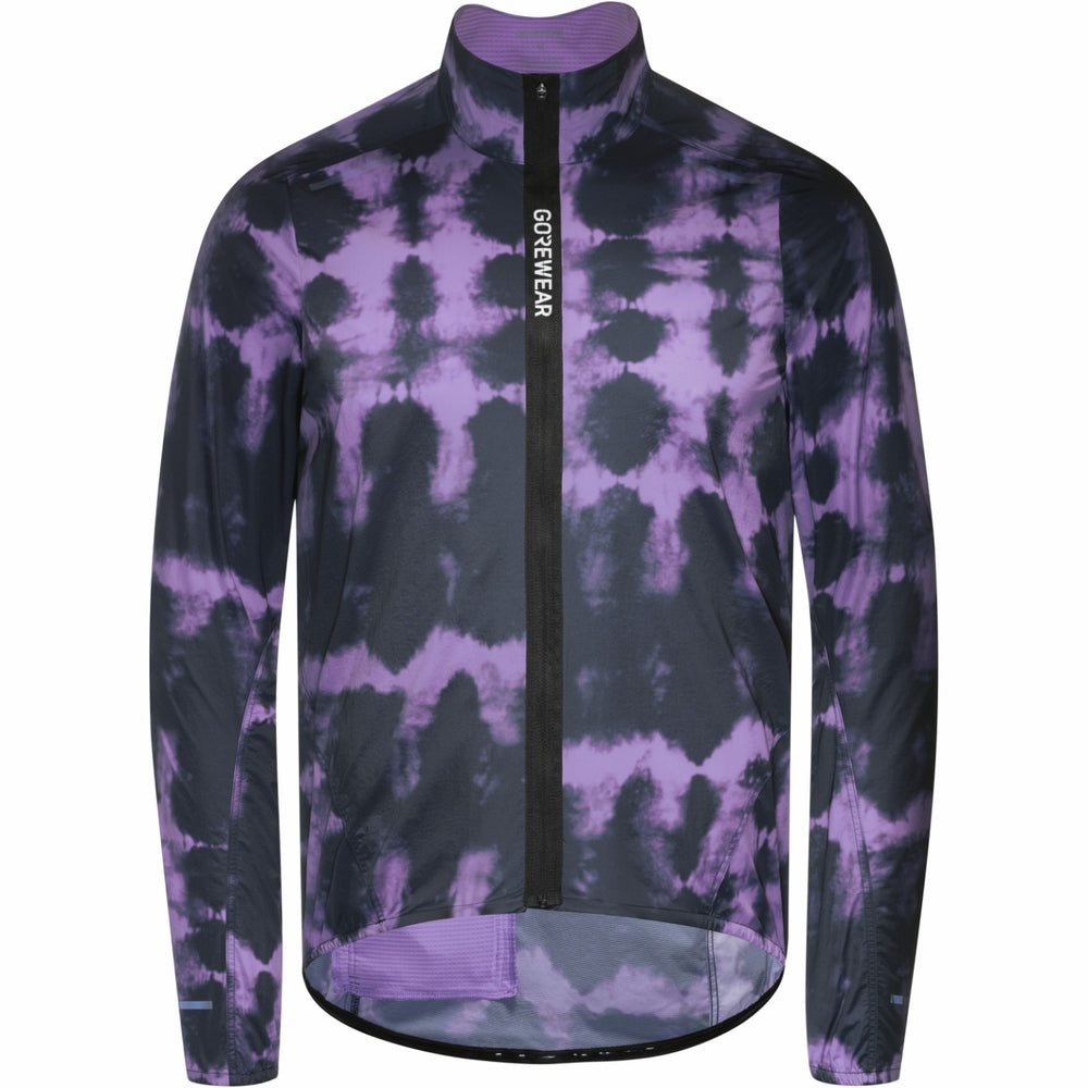 Men SPINSHIFT Shibori Windbreaker - Orbit Blue/Scrub Purple