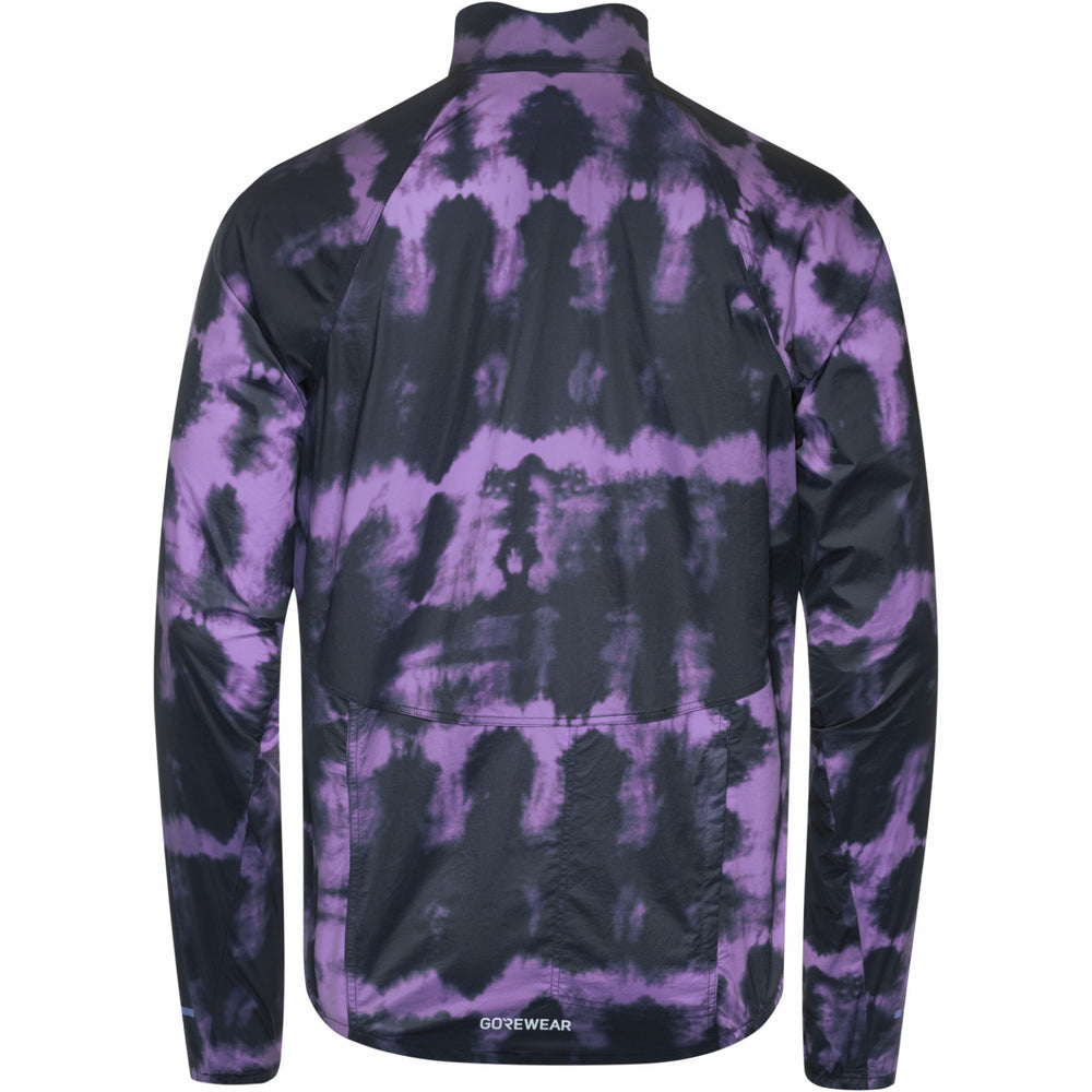 Men SPINSHIFT Shibori Windbreaker - Orbit Blue/Scrub Purple